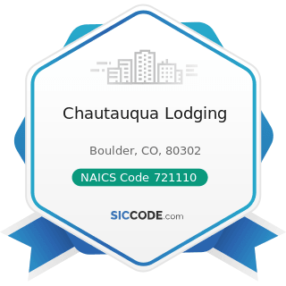 Chautauqua Lodging - NAICS Code 721110 - Hotels (except Casino Hotels) and Motels
