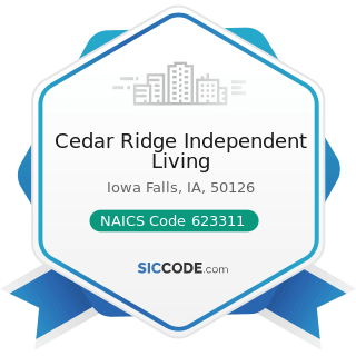 Cedar Ridge Independent Living - NAICS Code 623311 - Continuing Care Retirement Communities