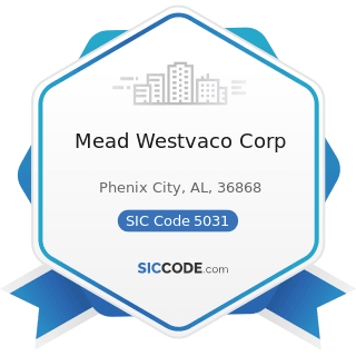 Mead Westvaco Corp - SIC Code 5031 - Lumber, Plywood, Millwork, and Wood Panels