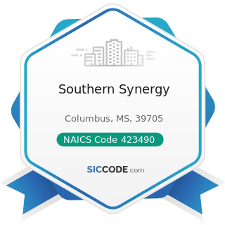 Southern Synergy - NAICS Code 423490 - Other Professional Equipment and Supplies Merchant...