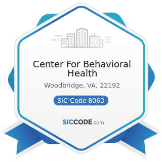 Center For Behavioral Health - SIC Code 8063 - Psychiatric Hospitals