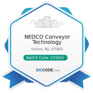 NEDCO Conveyor Technology - NAICS Code 333922 - Conveyor and Conveying Equipment Manufacturing