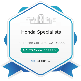 Honda Specialists - NAICS Code 441110 - New Car Dealers