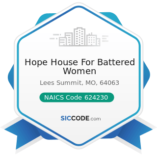 Hope House For Battered Women - NAICS Code 624230 - Emergency and Other Relief Services