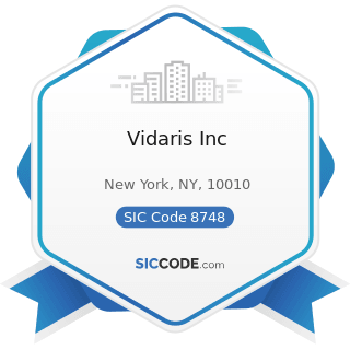 Vidaris Inc - SIC Code 8748 - Business Consulting Services, Not Elsewhere Classified