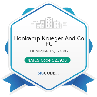 Honkamp Krueger And Co PC - NAICS Code 523930 - Investment Advice