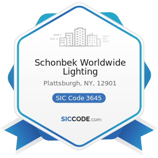 Schonbek Worldwide Lighting - SIC Code 3645 - Residential Electric Lighting Fixtures