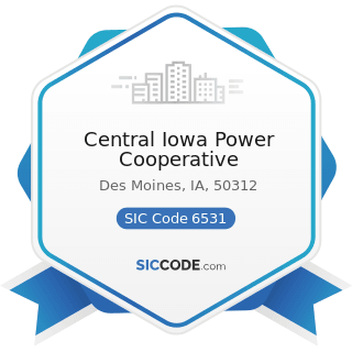 Central Iowa Power Cooperative - SIC Code 6531 - Real Estate Agents and Managers