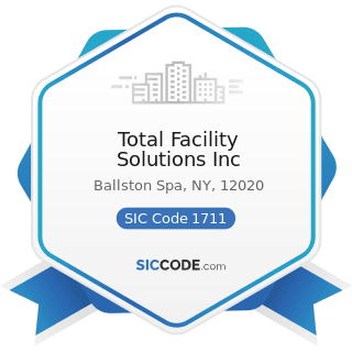 Total Facility Solutions Inc - SIC Code 1711 - Plumbing, Heating and Air-Conditioning