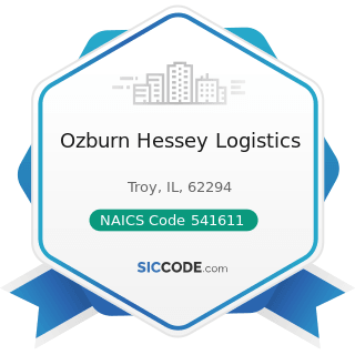 Ozburn Hessey Logistics - NAICS Code 541611 - Administrative Management and General Management...