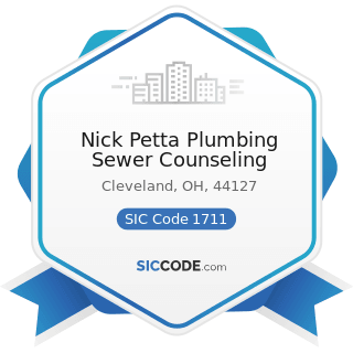 Nick Petta Plumbing Sewer Counseling - SIC Code 1711 - Plumbing, Heating and Air-Conditioning