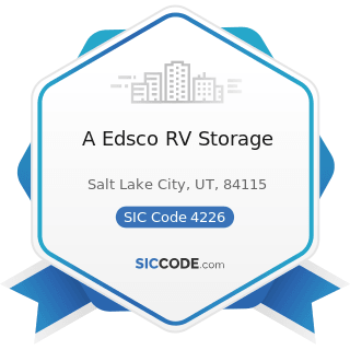 A Edsco RV Storage - SIC Code 4226 - Special Warehousing and Storage, Not Elsewhere Classified