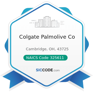 Colgate Palmolive Co - NAICS Code 325611 - Soap and Other Detergent Manufacturing