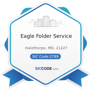 Eagle Folder Service - SIC Code 2789 - Bookbinding and Related Work