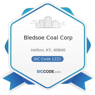 Bledsoe Coal Corp - SIC Code 1221 - Bituminous Coal and Lignite Surface Mining