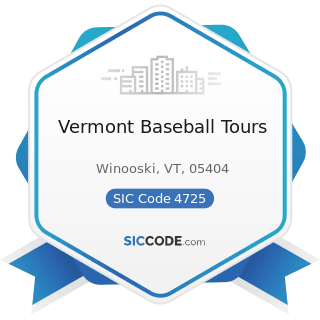 Vermont Baseball Tours - SIC Code 4725 - Tour Operators