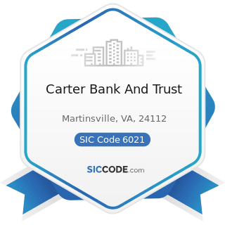 Carter Bank And Trust - SIC Code 6021 - National Commercial Banks