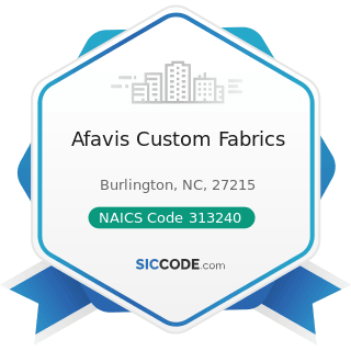 Afavis Custom Fabrics - NAICS Code 313240 - Knit Fabric Mills
