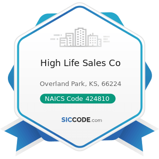 High Life Sales Co - NAICS Code 424810 - Beer and Ale Merchant Wholesalers