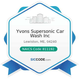 Yvons Supersonic Car Wash Inc - NAICS Code 811192 - Car Washes