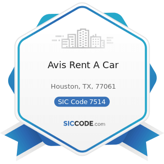 Avis Rent A Car - SIC Code 7514 - Passenger Car Rental