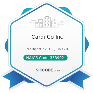 Cardi Co Inc - NAICS Code 333992 - Welding and Soldering Equipment Manufacturing