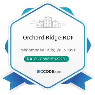 Orchard Ridge RDF - NAICS Code 562211 - Hazardous Waste Treatment and Disposal