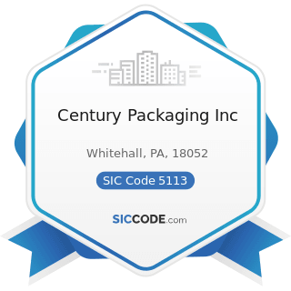 Century Packaging Inc - SIC Code 5113 - Industrial and Personal Service Paper