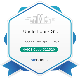 Uncle Louie G's - NAICS Code 311520 - Ice Cream and Frozen Dessert Manufacturing