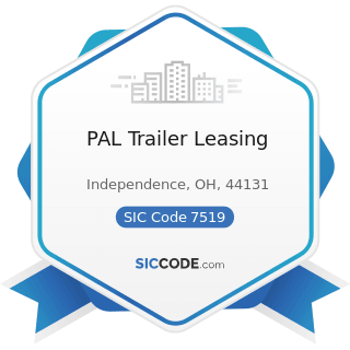 PAL Trailer Leasing - SIC Code 7519 - Utility Trailer and Recreational Vehicle Rental