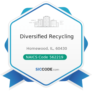 Diversified Recycling - NAICS Code 562219 - Other Nonhazardous Waste Treatment and Disposal