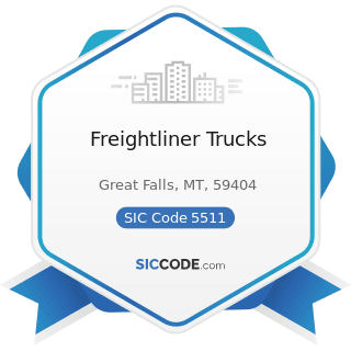 Freightliner Trucks - SIC Code 5511 - Motor Vehicle Dealers (New and Used)