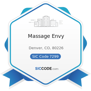 Massage Envy - SIC Code 7299 - Miscellaneous Personal Services, Not Elsewhere Classified