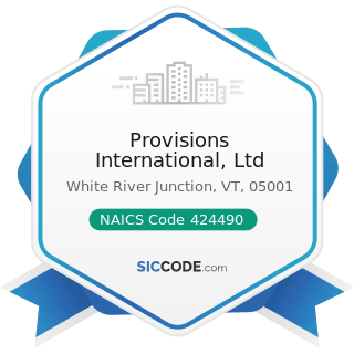 Provisions International, Ltd - NAICS Code 424490 - Other Grocery and Related Products Merchant...