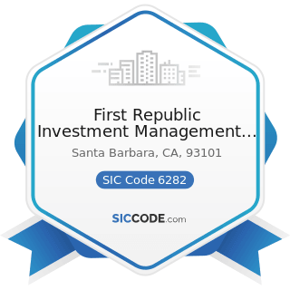 First Republic Investment Management Investmnts - SIC Code 6282 - Investment Advice