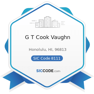 G T Cook Vaughn - SIC Code 8111 - Legal Services