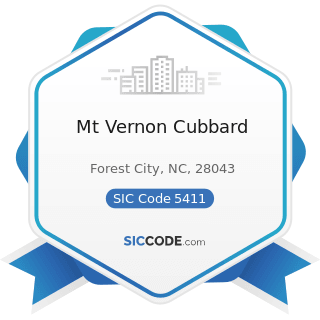 Mt Vernon Cubbard - SIC Code 5411 - Grocery Stores