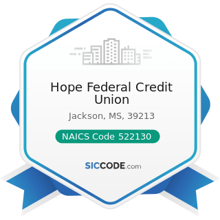 Hope Federal Credit Union - NAICS Code 522130 - Credit Unions