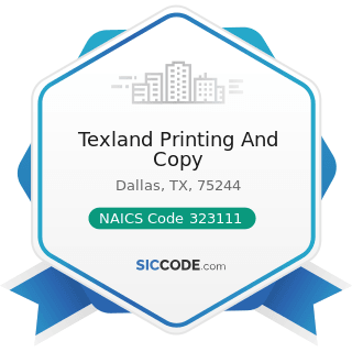 Texland Printing And Copy - NAICS Code 323111 - Commercial Printing (except Screen and Books)