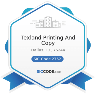 Texland Printing And Copy - SIC Code 2752 - Commercial Printing, Lithographic