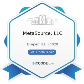 MetaSource, LLC - SIC Code 8742 - Management Consulting Services