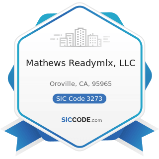 Mathews Readymlx, LLC - SIC Code 3273 - Ready-Mixed Concrete