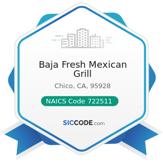 Baja Fresh Mexican Grill - NAICS Code 722511 - Full-Service Restaurants