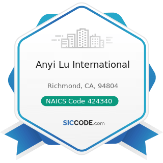 Anyi Lu International - NAICS Code 424340 - Footwear Merchant Wholesalers