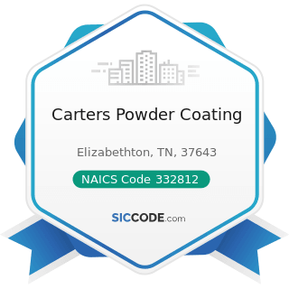 Carters Powder Coating - NAICS Code 332812 - Metal Coating, Engraving (except Jewelry and...