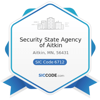 Security State Agency of Aitkin - SIC Code 6712 - Offices of Bank Holding Companies