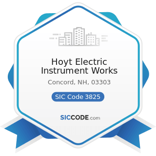 Hoyt Electric Instrument Works - SIC Code 3825 - Instruments for Measuring and Testing of...