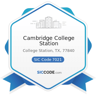 Cambridge College Station - SIC Code 7021 - Rooming and Boarding Houses