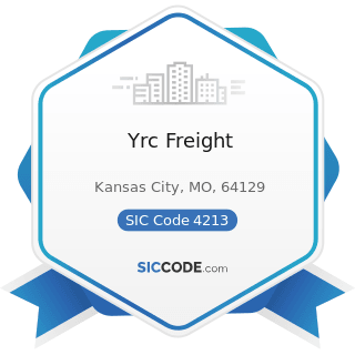Yrc Freight - SIC Code 4213 - Trucking, except Local