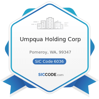 Umpqua Holding Corp - SIC Code 6036 - Savings Institutions, Not Federally Chartered